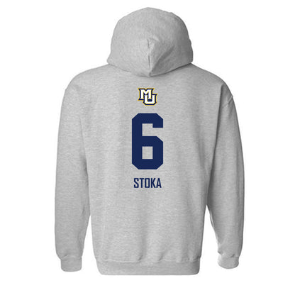 Marquette - NCAA Men's Soccer : Mateo Stoka - Sports Shersey Hooded Sweatshirt-1