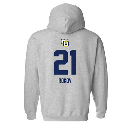 Marquette - NCAA Men's Soccer : Gabriel Rokov - Sports Shersey Hooded Sweatshirt-1