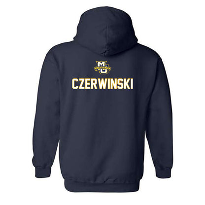 Marquette - NCAA Men's Track & Field : Russell Czerwinski - Generic Sports Shersey Hooded Sweatshirt