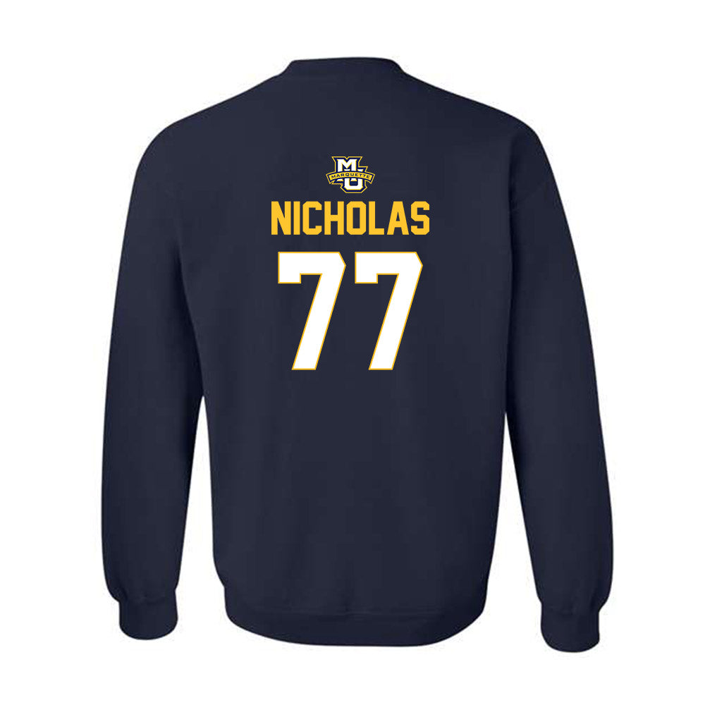 Marquette - NCAA Men's Lacrosse : Brady Nicholas - Sports Shersey Crewneck Sweatshirt