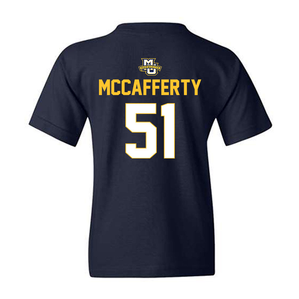 Marquette - NCAA Men's Lacrosse : Easton McCafferty - Sports Shersey Youth T-Shirt-1