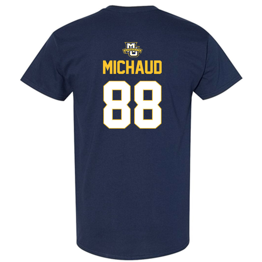 Marquette - NCAA Men's Lacrosse : Scott Michaud - Sports Shersey T-Shirt-1
