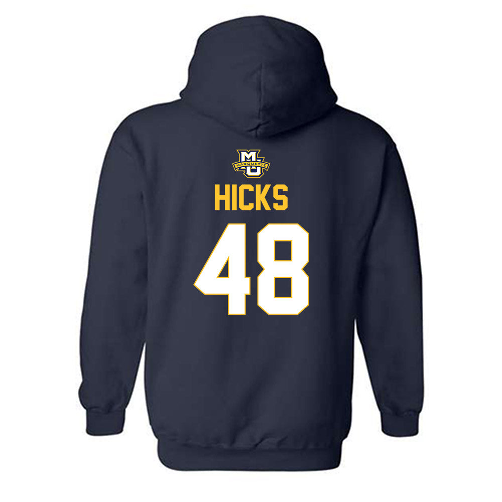 Marquette - NCAA Men's Lacrosse : Calvin Hicks - Sports Shersey Hooded Sweatshirt