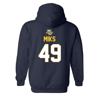 Marquette - NCAA Men's Lacrosse : Carson Miks - Sports Shersey Hooded Sweatshirt-1
