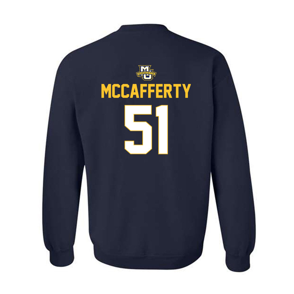 Marquette - NCAA Men's Lacrosse : Easton McCafferty - Sports Shersey Crewneck Sweatshirt-1