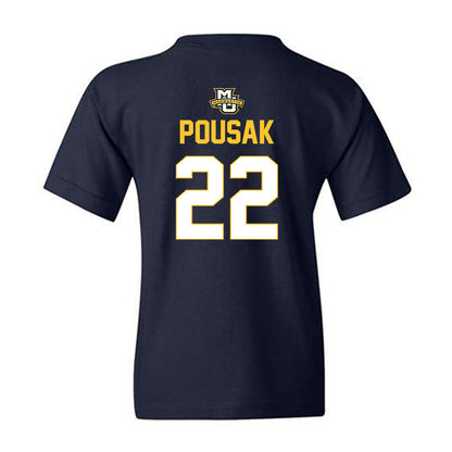 Marquette - NCAA Men's Lacrosse : Ben Pousak - Sports Shersey Youth T-Shirt-1