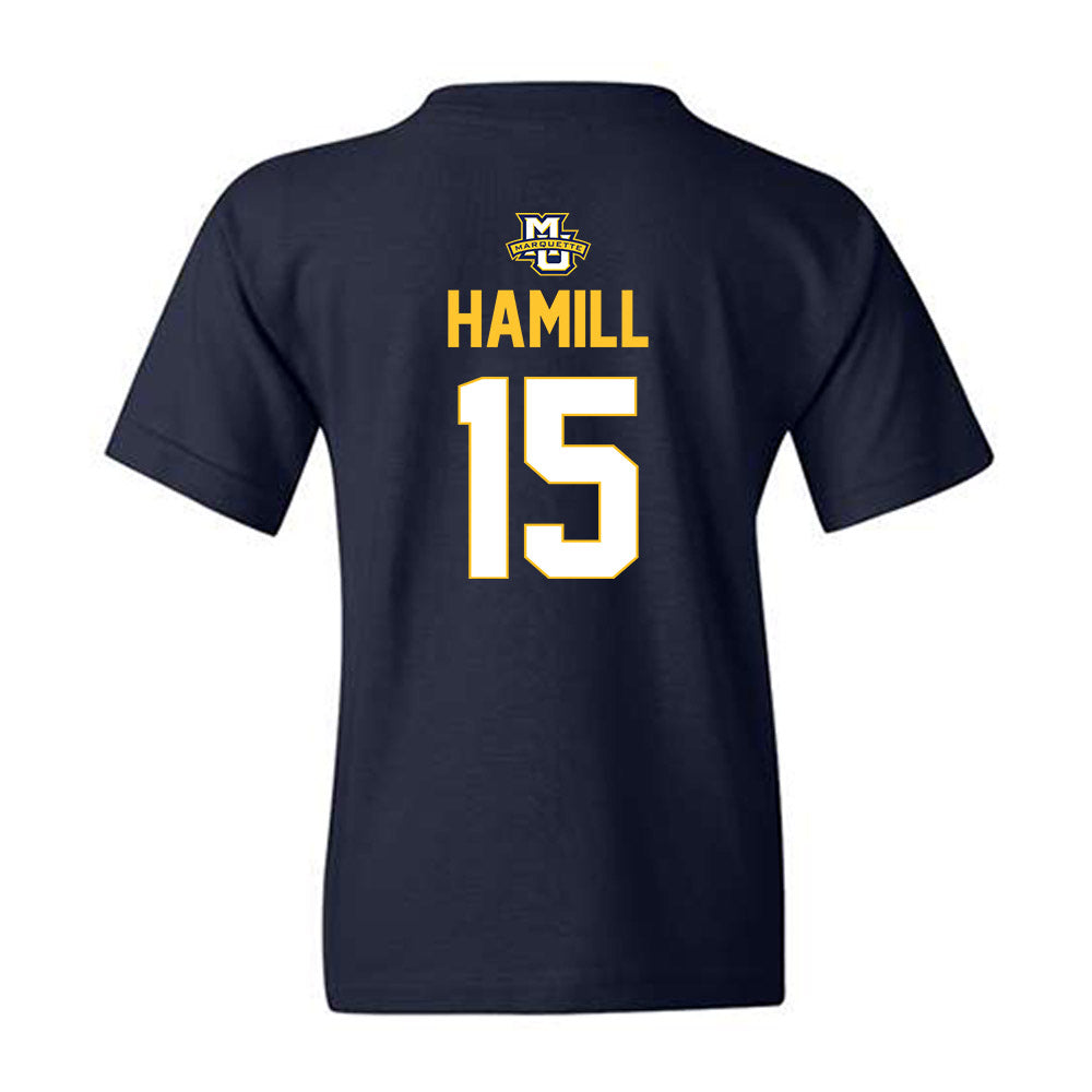 Marquette - NCAA Men's Lacrosse : Matt Hamill - Sports Shersey Youth T-Shirt-1