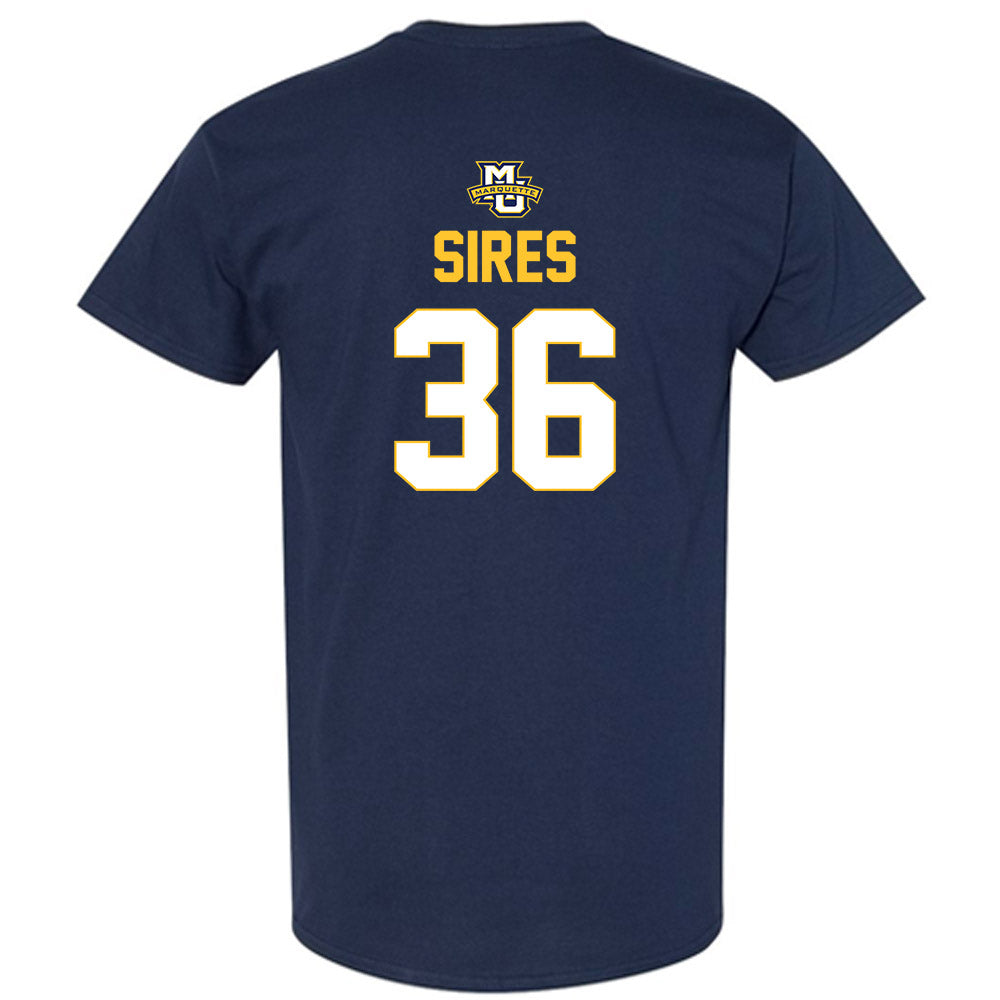 Marquette - NCAA Men's Lacrosse : Ronald Sires - Sports Shersey T-Shirt-1