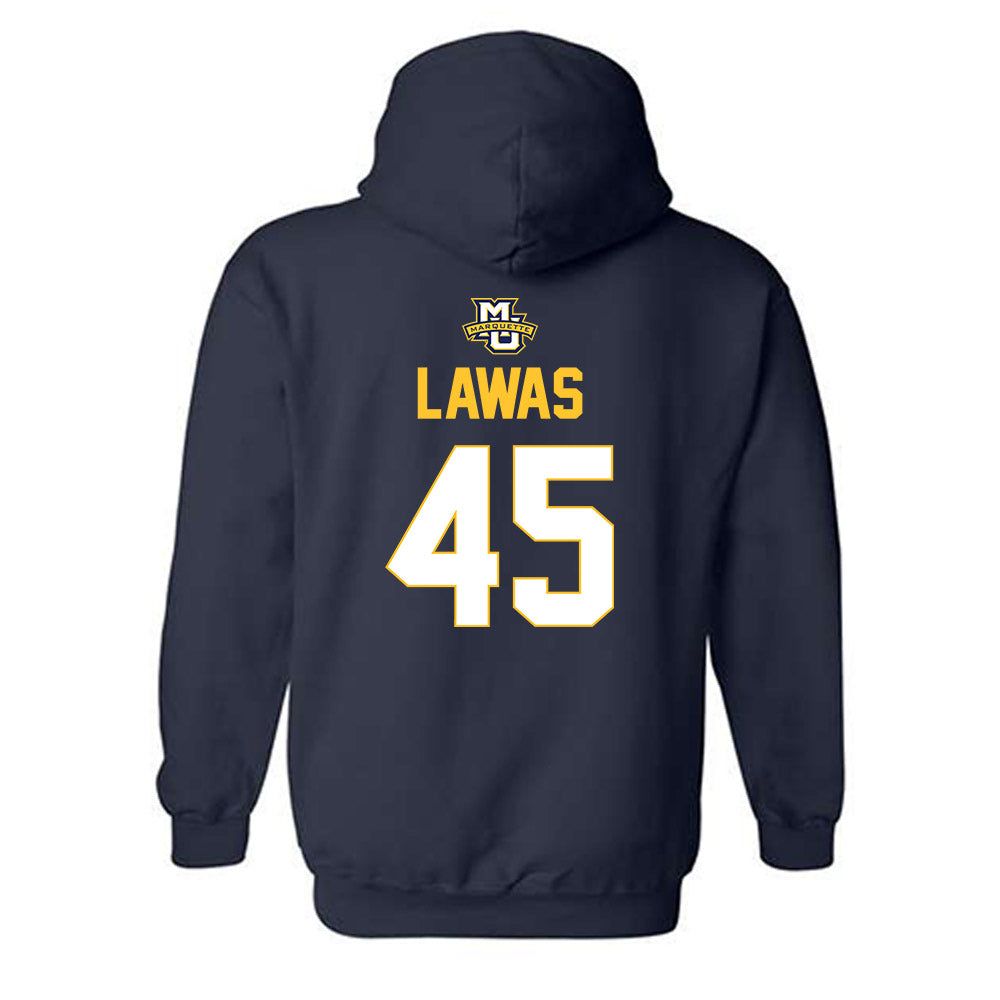 Marquette - NCAA Men's Lacrosse : Lucas Lawas - Sports Shersey Hooded Sweatshirt