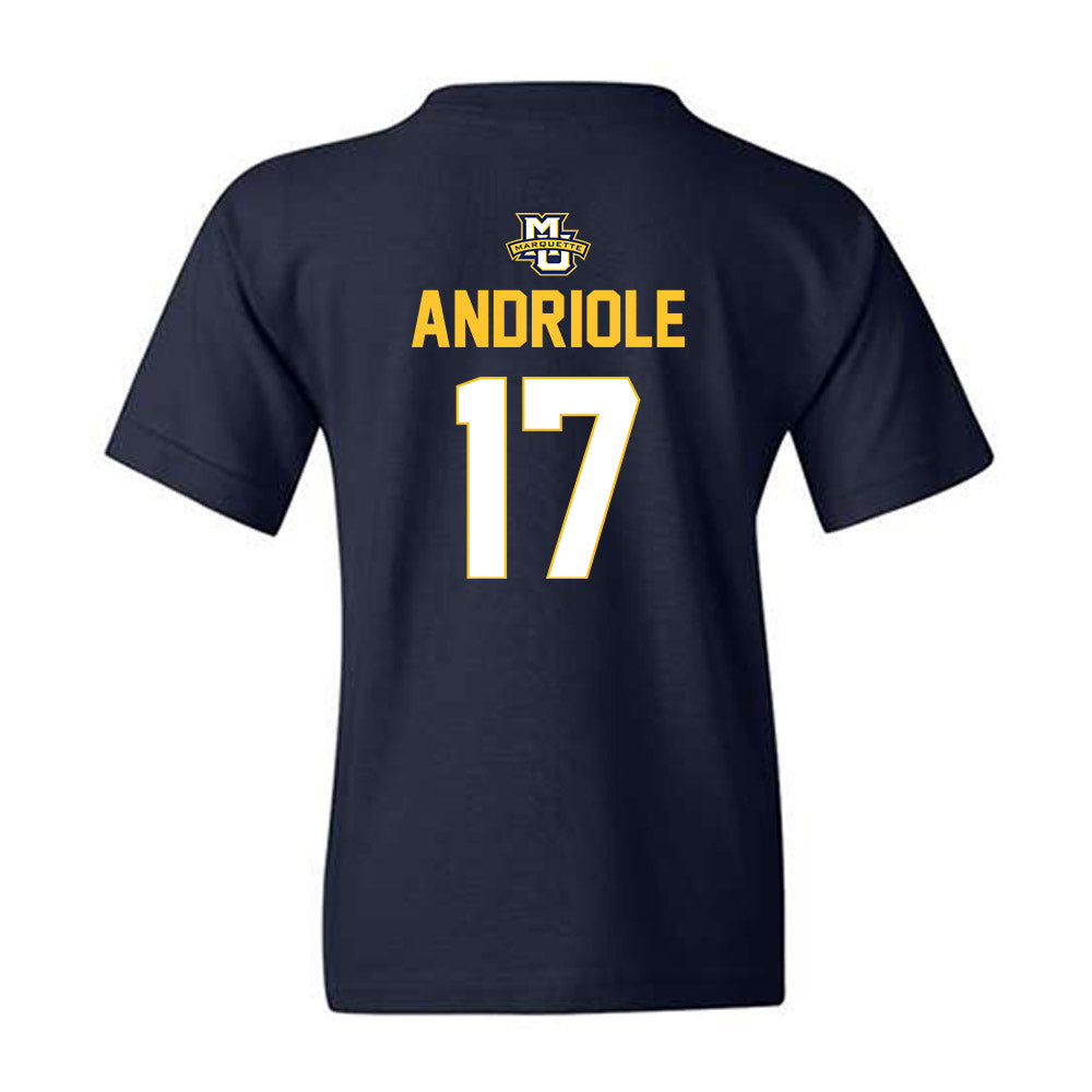 Marquette - NCAA Men's Lacrosse : Thomas Andriole - Sports Shersey Youth T-Shirt-1