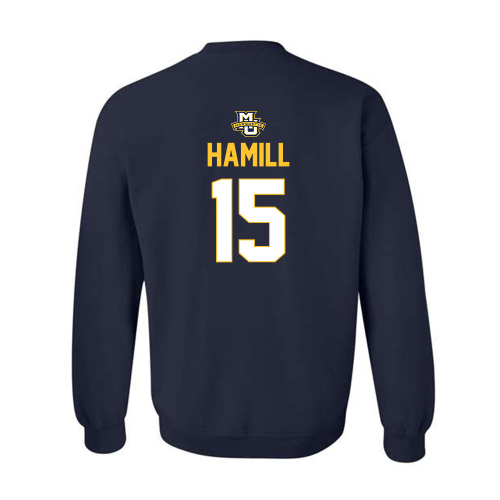 Marquette - NCAA Men's Lacrosse : Matt Hamill - Sports Shersey Crewneck Sweatshirt-1