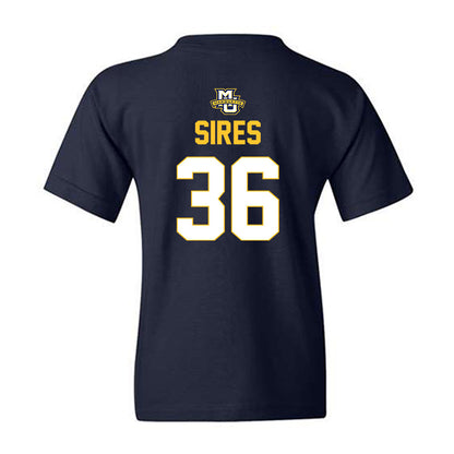 Marquette - NCAA Men's Lacrosse : Ronald Sires - Sports Shersey Youth T-Shirt-1