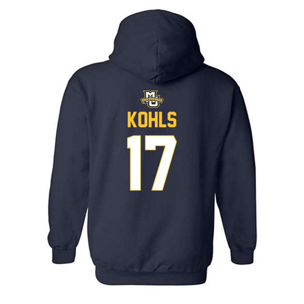 Marquette - NCAA Men's Lacrosse : Kaiden Kohls - Sports Shersey Hooded Sweatshirt