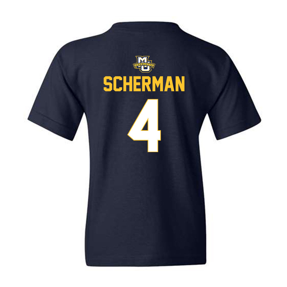 Marquette - NCAA Men's Lacrosse : Brol Scherman - Sports Shersey Youth T-Shirt