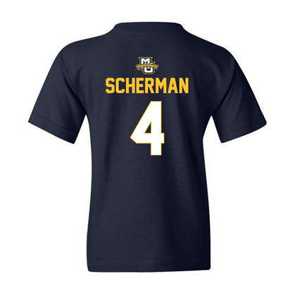 Marquette - NCAA Men's Lacrosse : Brol Scherman - Sports Shersey Youth T-Shirt