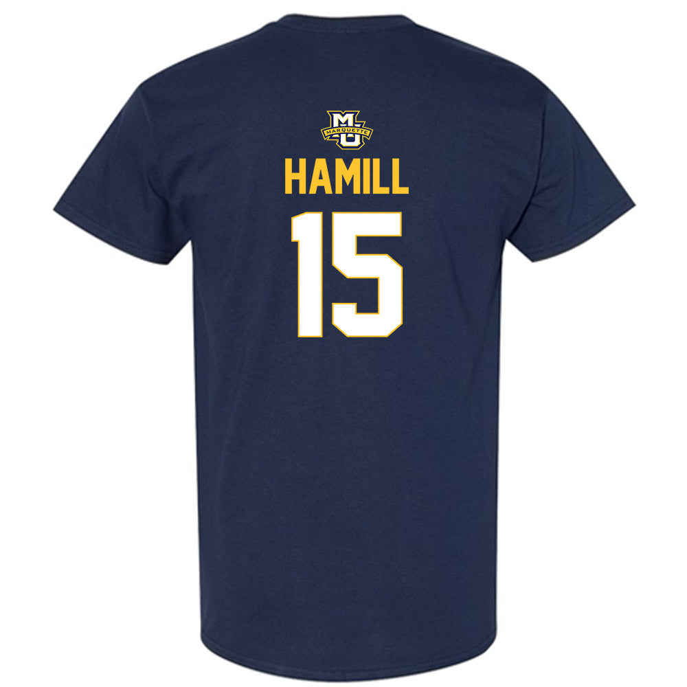 Marquette - NCAA Men's Lacrosse : Matt Hamill - Sports Shersey T-Shirt-1