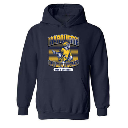 Marquette - NCAA Men's Lacrosse : Tucker Mullen - Sports Shersey Hooded Sweatshirt-0