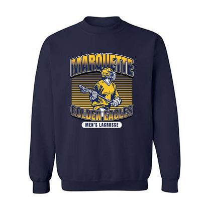 Marquette - NCAA Men's Lacrosse : Justin Daubert - Sports Shersey Crewneck Sweatshirt-0