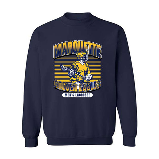 Marquette - NCAA Men's Lacrosse : Parker Leslie - Sports Shersey Crewneck Sweatshirt-0
