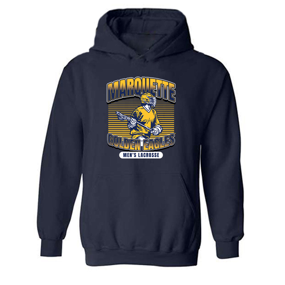 Marquette - NCAA Men's Lacrosse : Carson Miks - Sports Shersey Hooded Sweatshirt-0