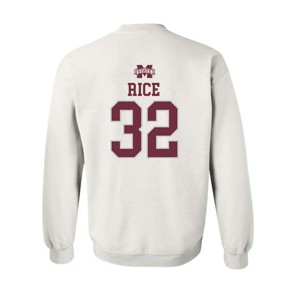 Mississippi State - NCAA Football : AJ Rice - Classic Shersey Crewneck Sweatshirt-1