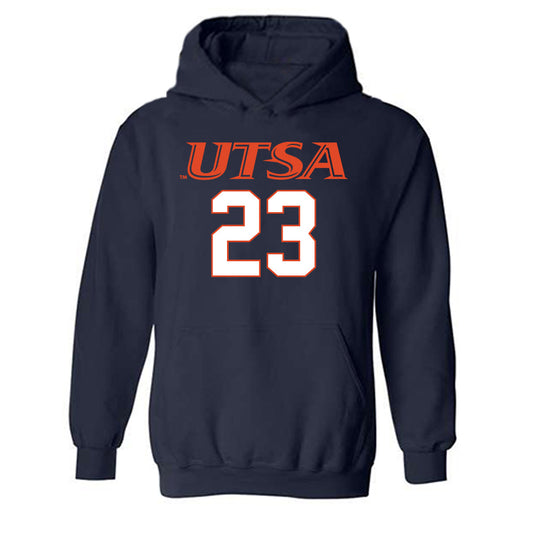 UTSA - NCAA Football : Alpha Khan - Classic Shersey Hooded Sweatshirt