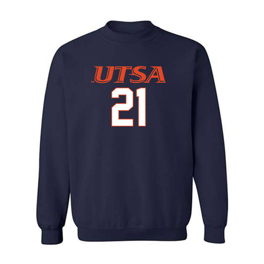 UTSA - NCAA Football : John Solitaire - Classic Shersey Crewneck Sweatshirt-0