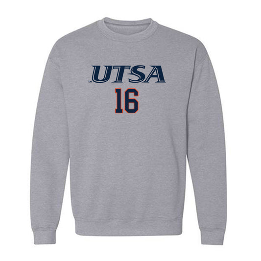 UTSA - NCAA Baseball : Todd Rochelle - Sports Shersey Crewneck Sweatshirt-0