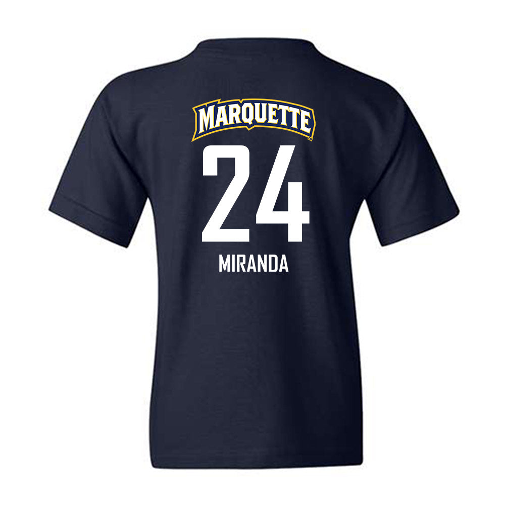 Marquette - NCAA Men's Soccer : Gabriel Miranda - Sports Shersey Youth T-Shirt-1