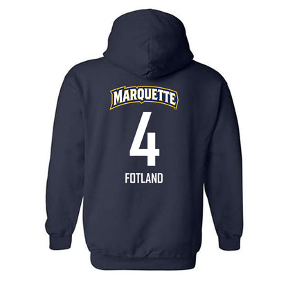 Marquette - NCAA Men's Soccer : Andreas Fotland - Sports Shersey Hooded Sweatshirt-1
