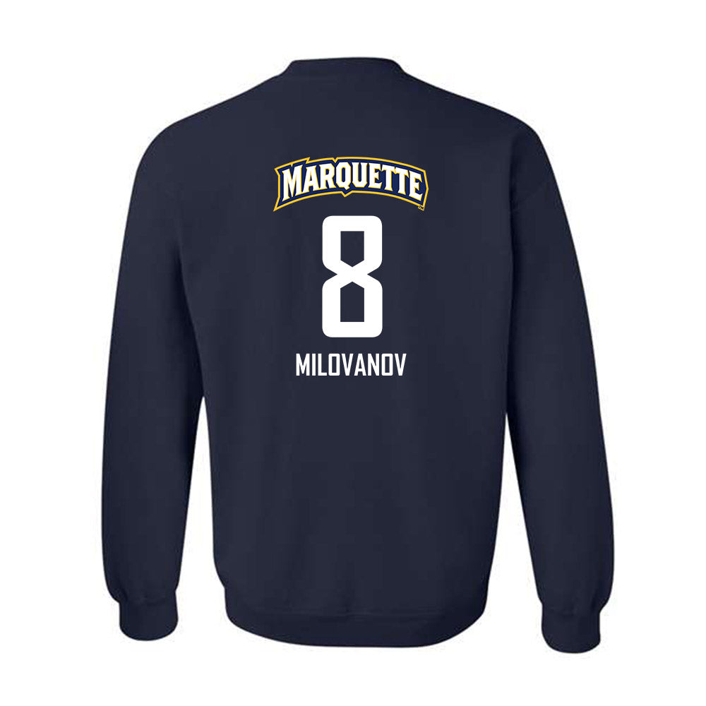 Marquette - NCAA Men's Soccer : Justin Milovanov - Sports Shersey Crewneck Sweatshirt-1