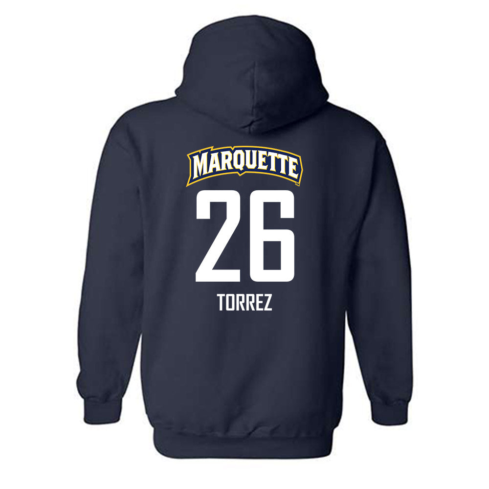 Marquette - NCAA Men's Soccer : Hudson Torrez - Sports Shersey Hooded Sweatshirt-1