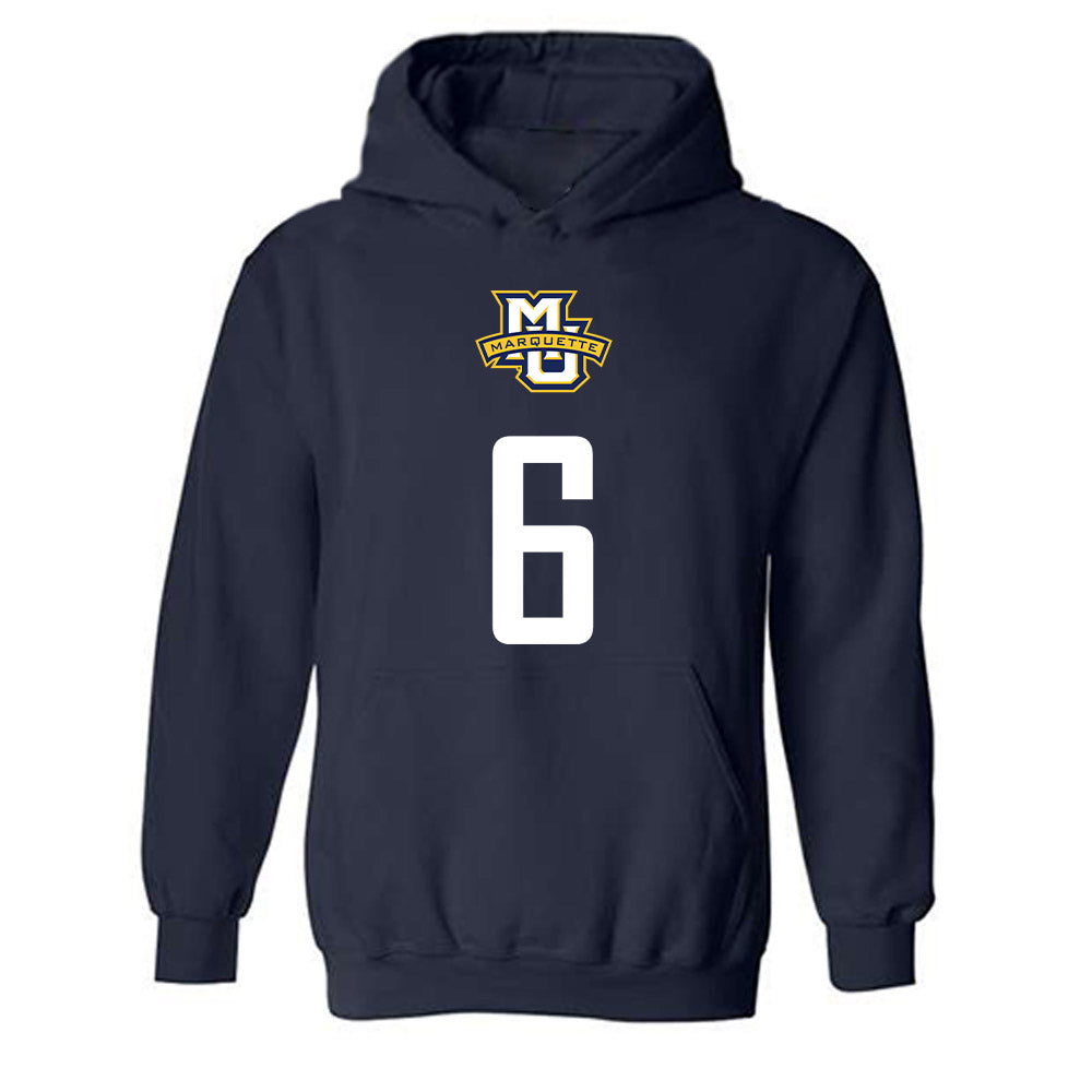 Marquette - NCAA Men's Soccer : Mateo Stoka - Sports Shersey Hooded Sweatshirt-0