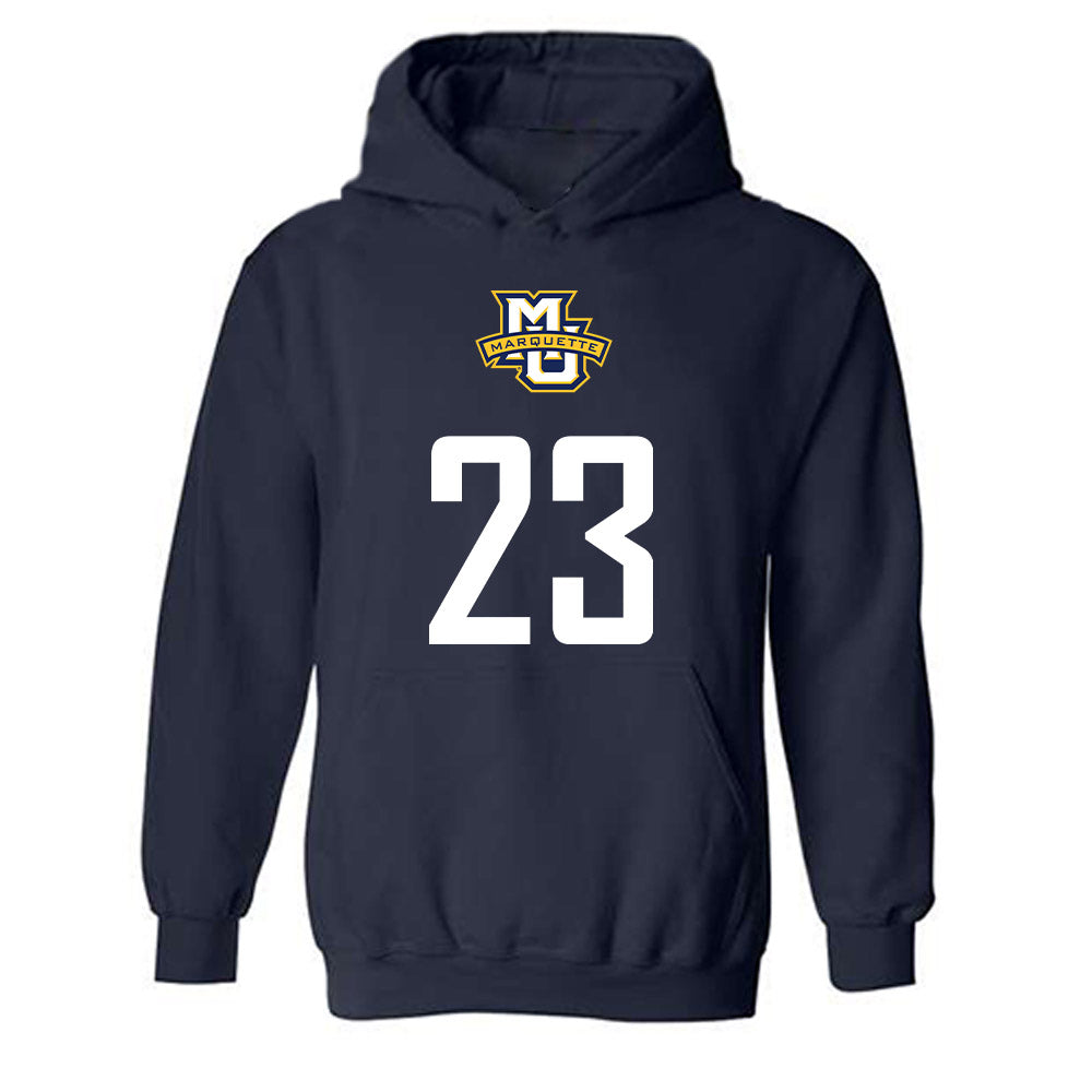 Marquette - NCAA Men's Soccer : Drew Mullins - Sports Shersey Hooded Sweatshirt-0