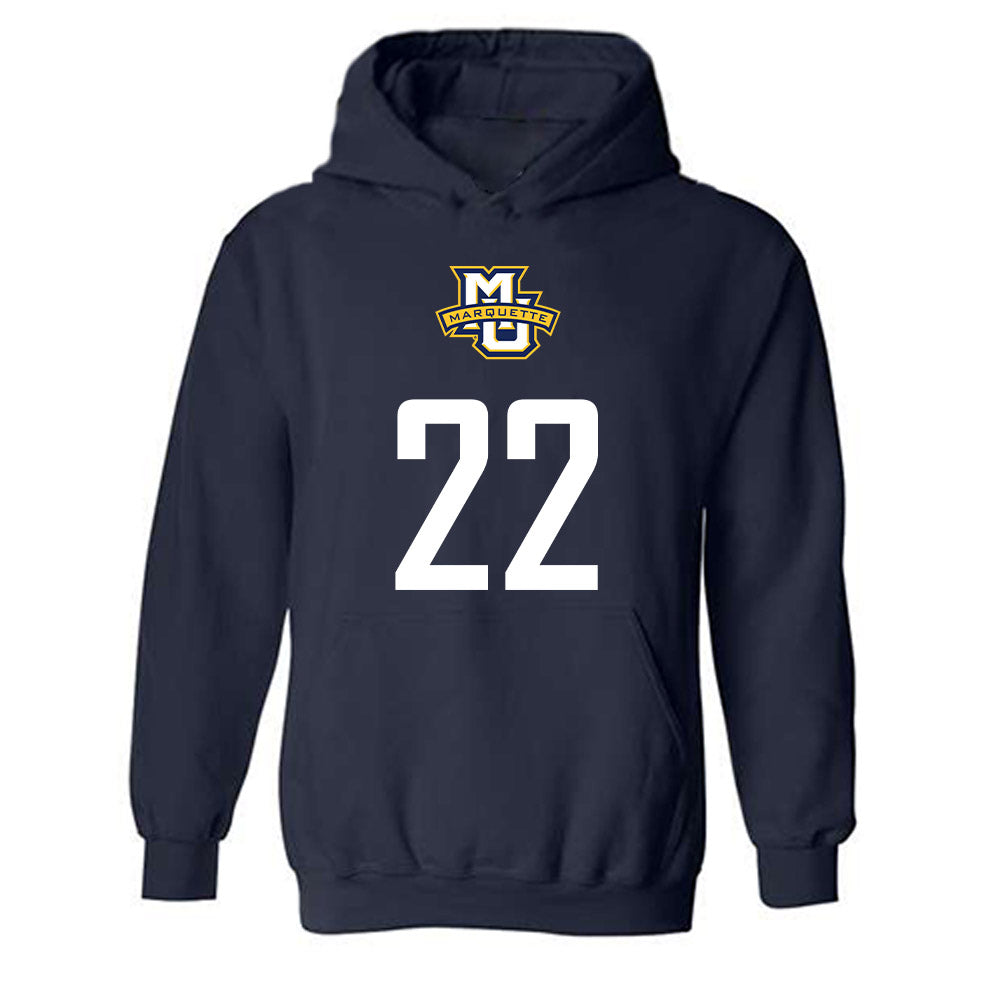 Marquette - NCAA Men's Soccer : Clayton Hamler - Sports Shersey Hooded Sweatshirt-0