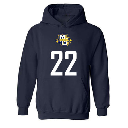 Marquette - NCAA Men's Soccer : Clayton Hamler - Sports Shersey Hooded Sweatshirt-0