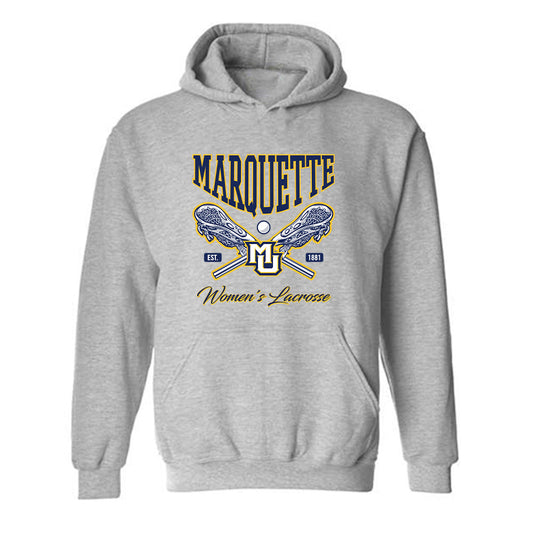 Marquette - NCAA Women's Lacrosse : Megan Hansen - Generic Sports Shersey Hooded Sweatshirt-0