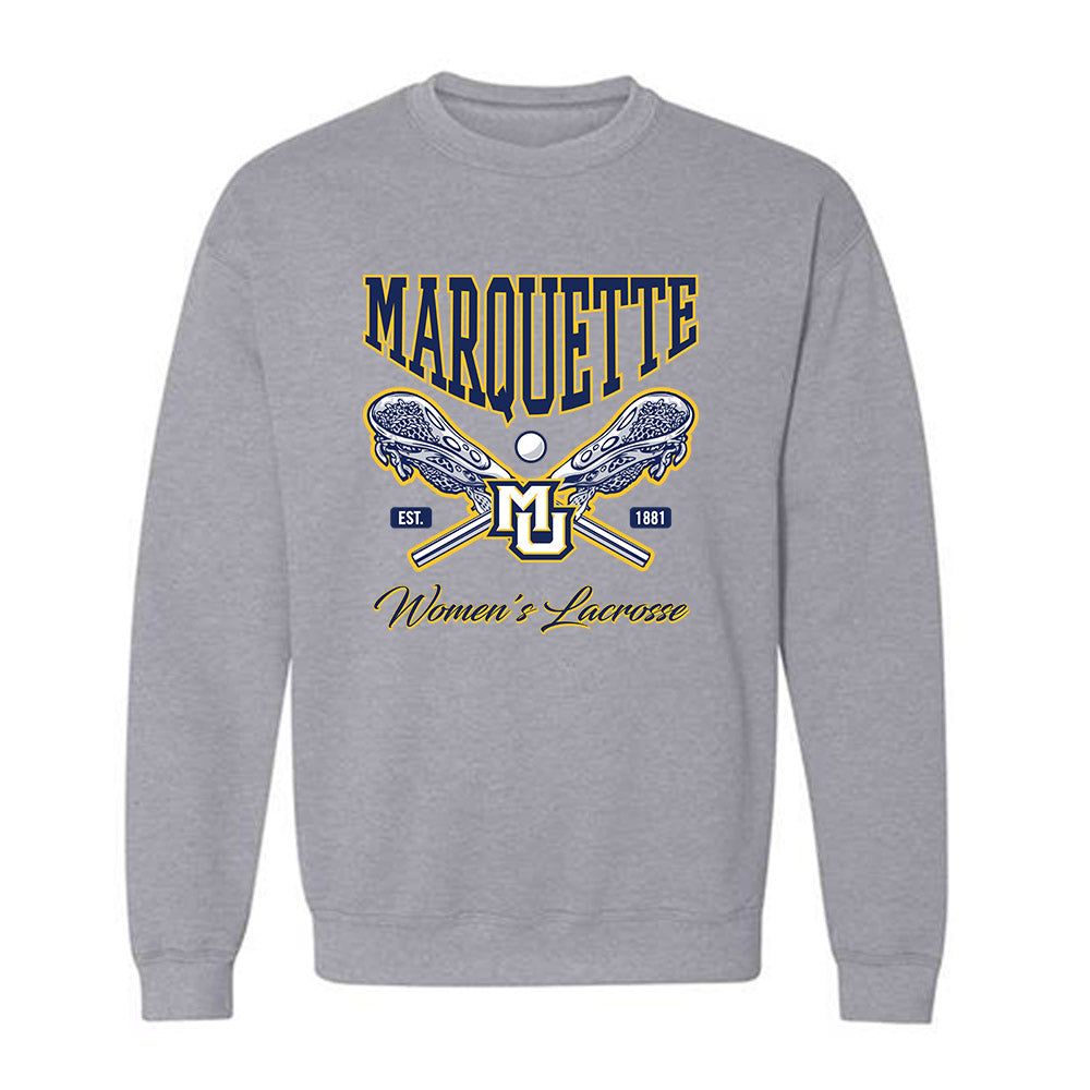 Marquette - NCAA Women's Lacrosse : Mia Oh - Generic Sports Shersey Crewneck Sweatshirt-0