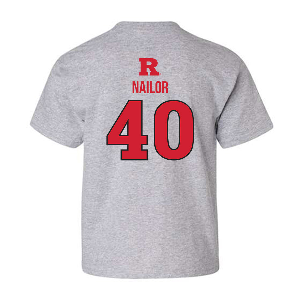Rutgers - NCAA Baseball : Jager Nailor - Sport Shersey Youth T-Shirt-1