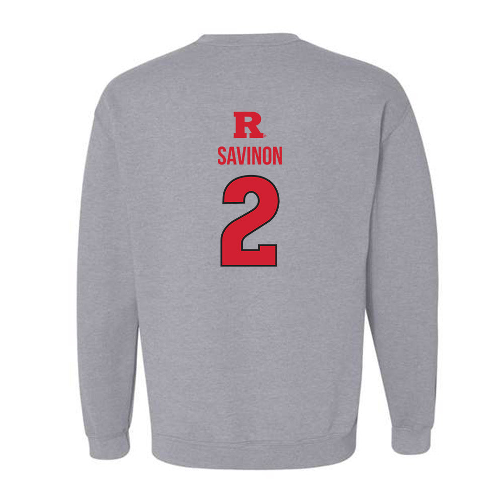 Rutgers - NCAA Baseball : Jordan Savinon - Sport Shersey Crewneck Sweatshirt-1