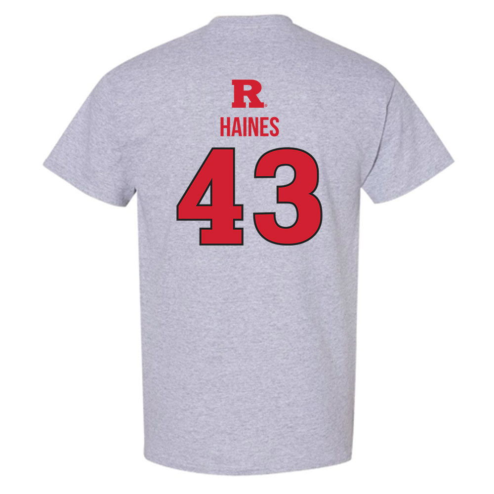 Rutgers - NCAA Baseball : Finn Haines - Sport Shersey T-Shirt-1