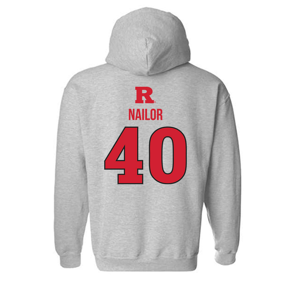 Rutgers - NCAA Baseball : Jager Nailor - Sport Shersey Hooded Sweatshirt-1