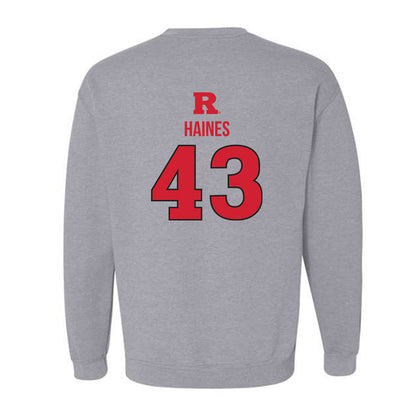 Rutgers - NCAA Baseball : Finn Haines - Sport Shersey Crewneck Sweatshirt-1