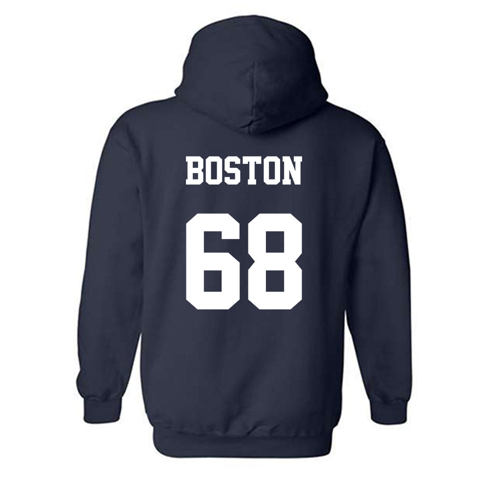 Monmouth - NCAA Football : Logan Boston - Classic Shersey Hooded Sweatshirt-1