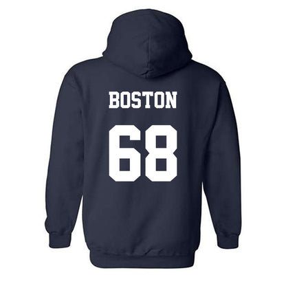 Monmouth - NCAA Football : Logan Boston - Classic Shersey Hooded Sweatshirt-1