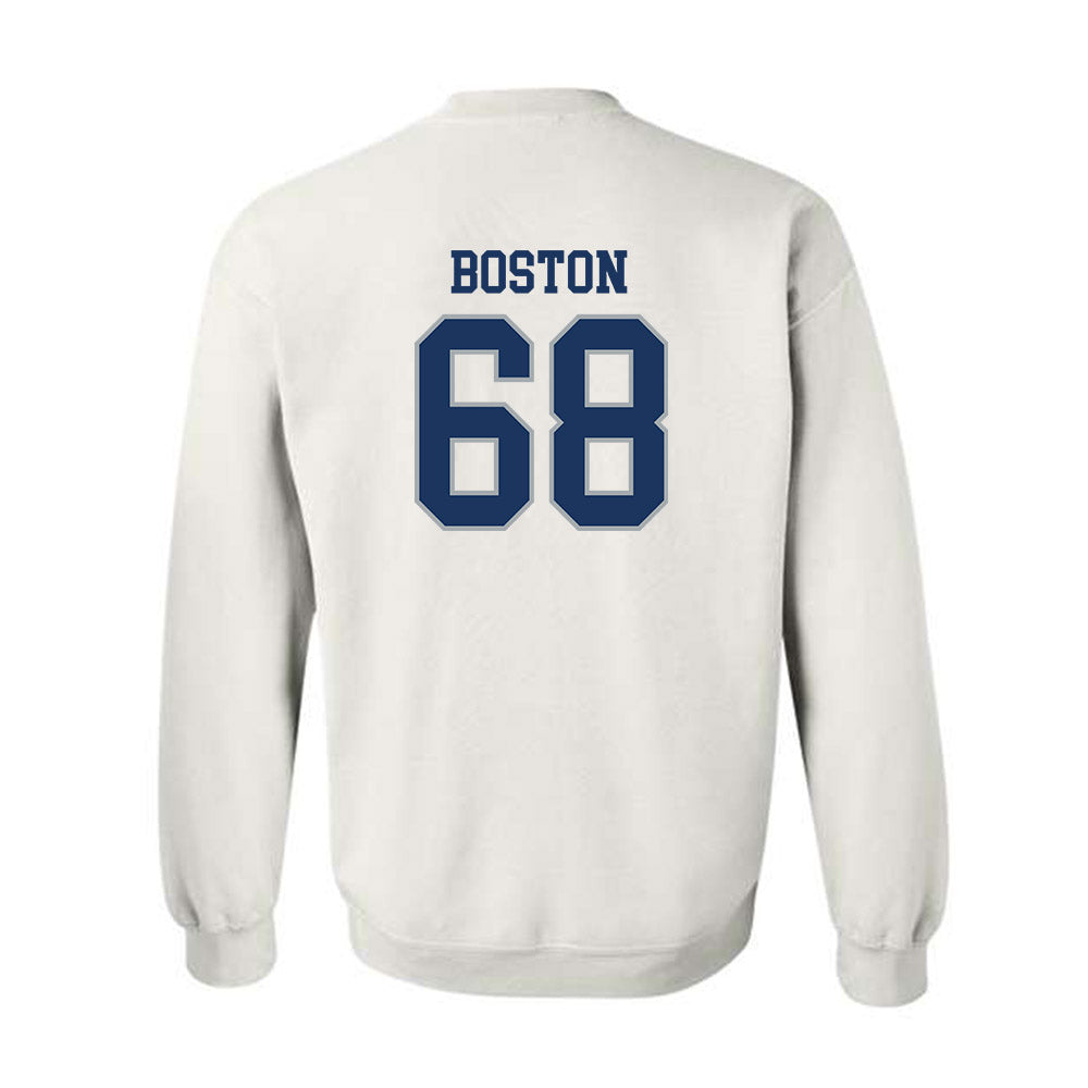 Monmouth - NCAA Football : Logan Boston - Classic Fashion Shersey Crewneck Sweatshirt-1