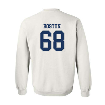 Monmouth - NCAA Football : Logan Boston - Classic Fashion Shersey Crewneck Sweatshirt-1