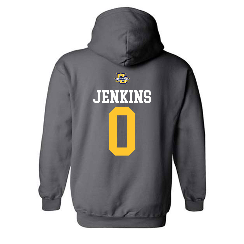 Marquette - NCAA Women's Soccer : Anna Jenkins - Sports Shersey Hooded Sweatshirt-1