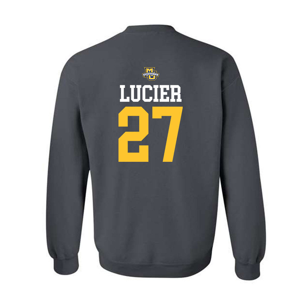 Marquette - NCAA Women's Soccer : Piper Lucier - Sports Shersey Crewneck Sweatshirt-1