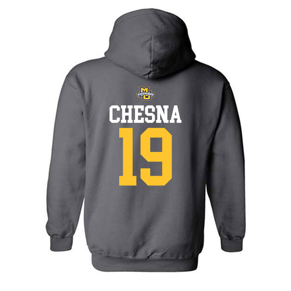 Marquette - NCAA Women's Soccer : Rielly Chesna - Sports Shersey Hooded Sweatshirt